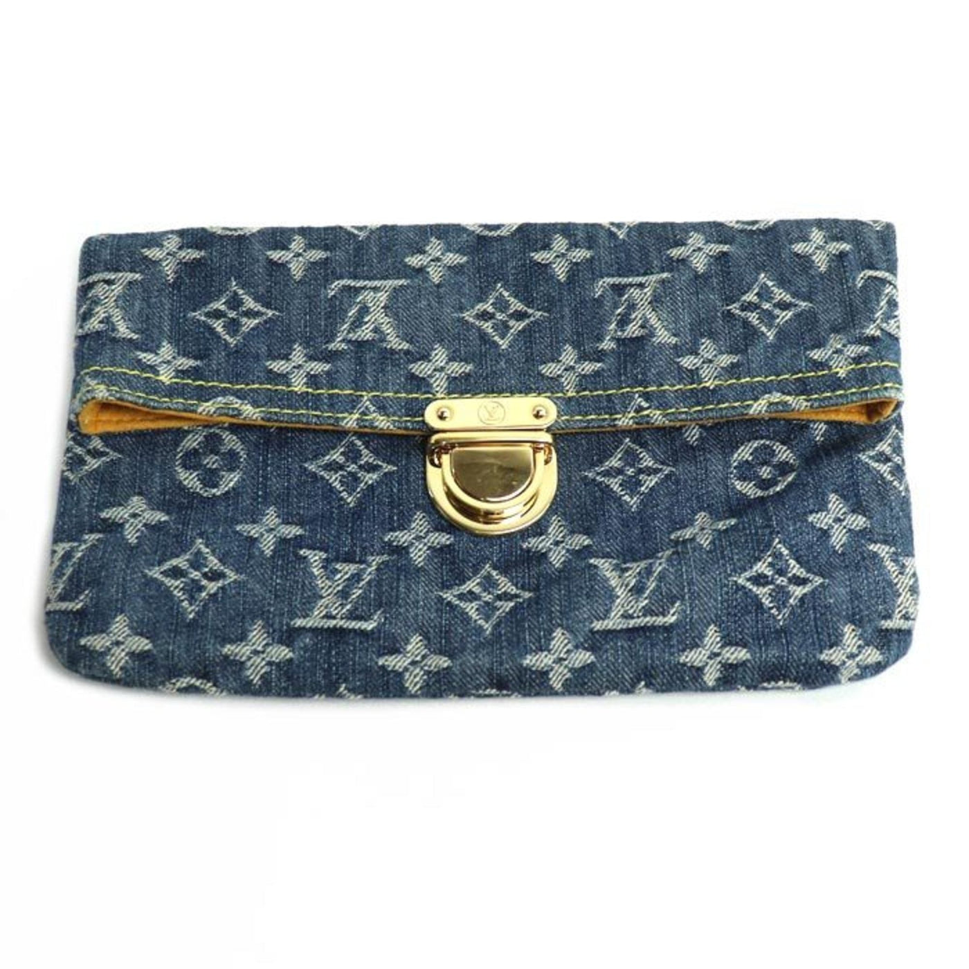 Louis Vuitton Blue Monogram Denim Clutch Bag Pochette Pouch ( ) | Studio Nafay