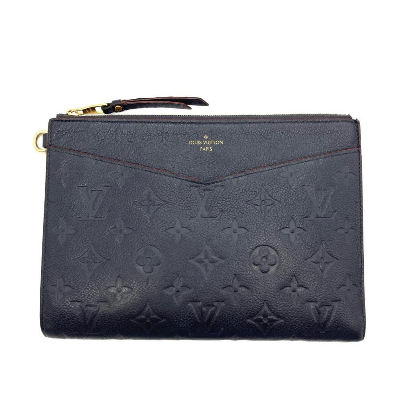 Louis Vuitton Marine Rouge Navy Monogram Empreinte Clutch Bag Pochette ( ) | Studio Nafay