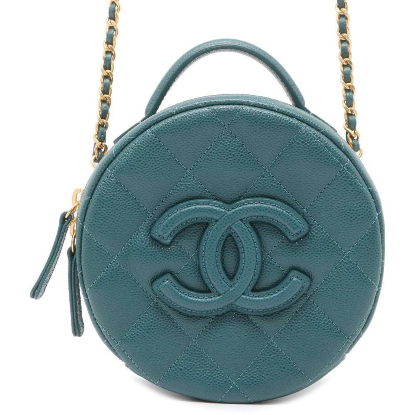 Chanel Chain Shoulder Bag Coco Mark Matelasse Small Vanity Caviar Skin | Studio Nafay