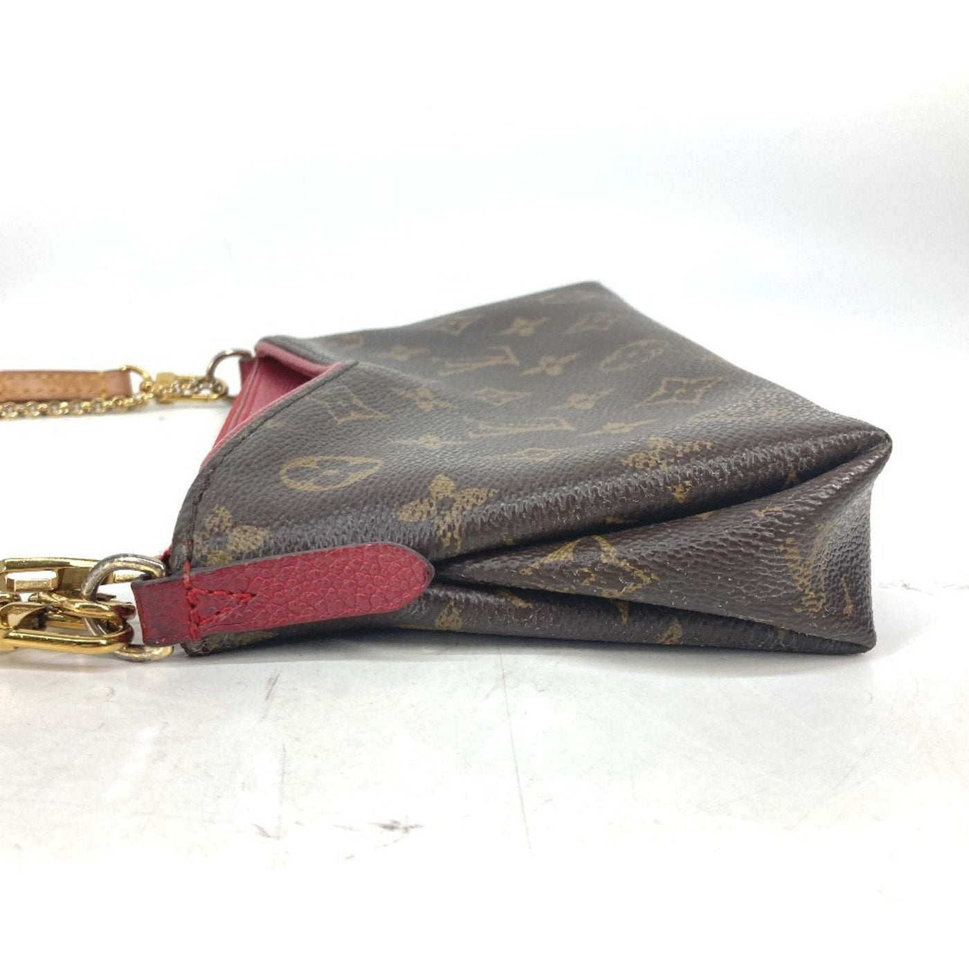 Louis Vuitton Brown Red Color Monogram Canvas Clutch Bag Shoulder Bag ( ) - Product Image 3