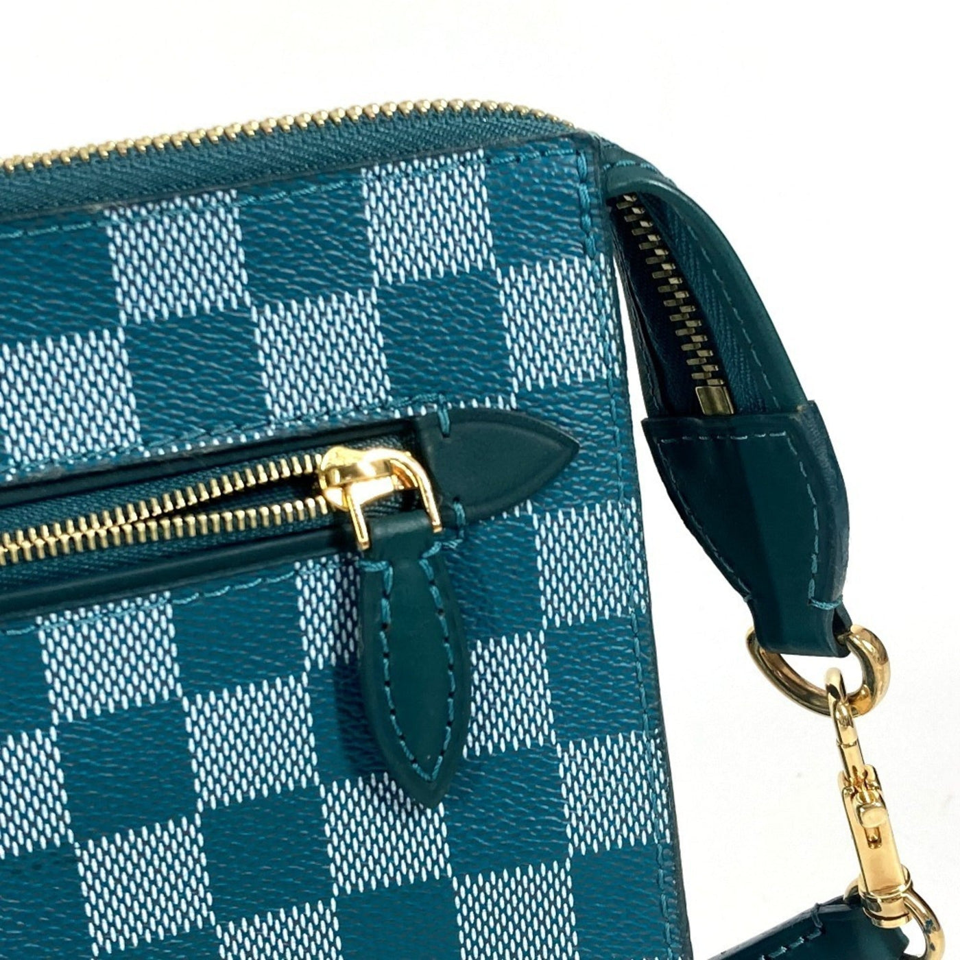 Louis Vuitton Cyan Green Pvc Leather Clutch Bag Shoulder Bag ( ) - Product Image 3