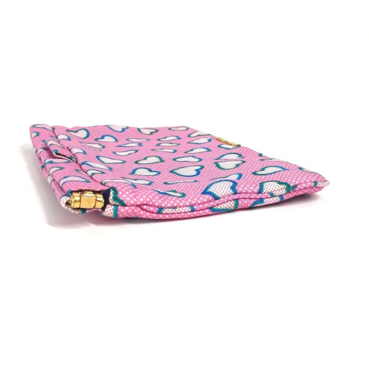 Miu Miu Blue Pink Nylon Leather Clutch Bag Pouch ( ) - Product Image 4