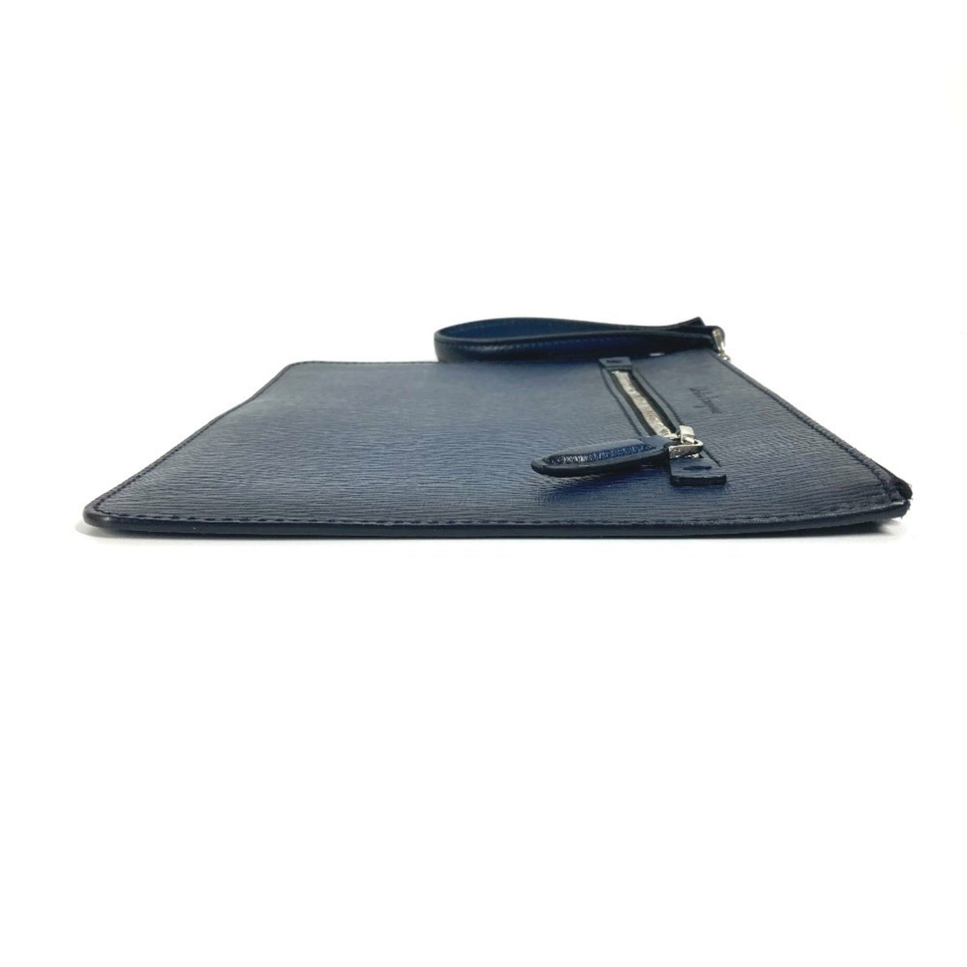 Salvatore Ferragamo Navy Leather Clutch Bag Pouch ( ) - Product Image 3
