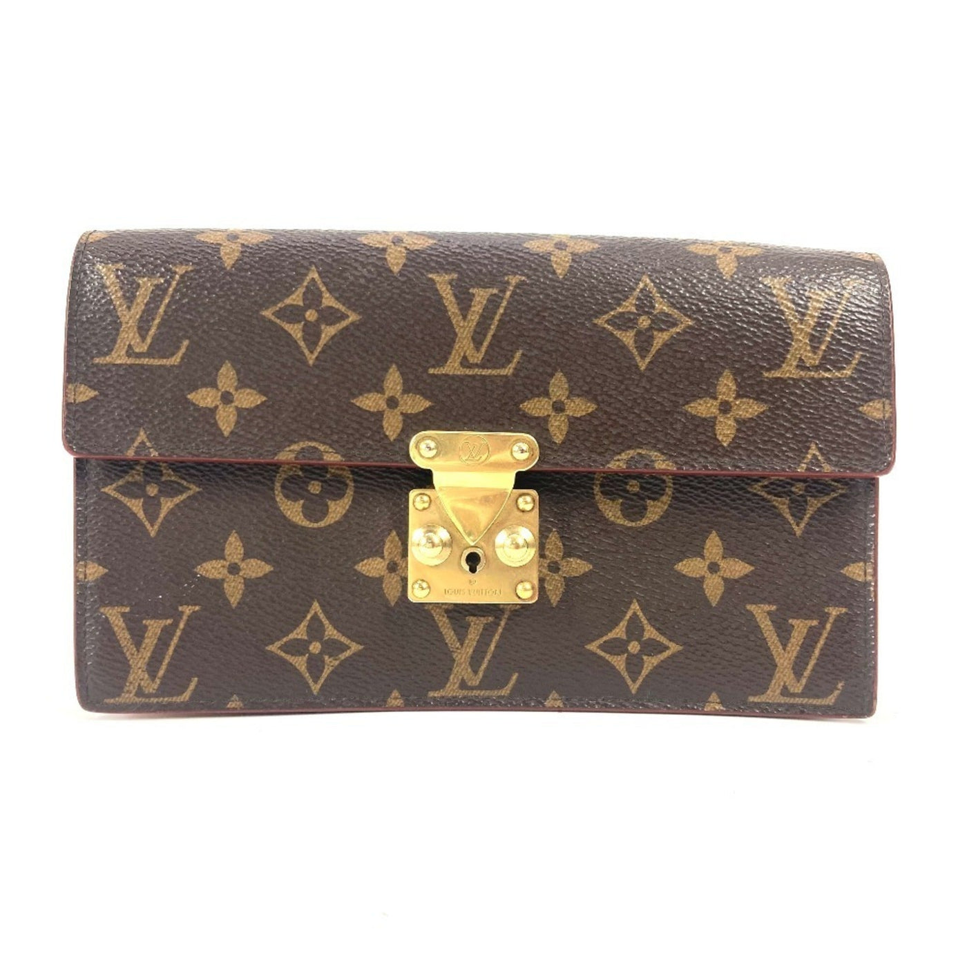 Louis Vuitton Brown Monogram Monogram Clutch Bag Pouch ( ) | Studio Nafay