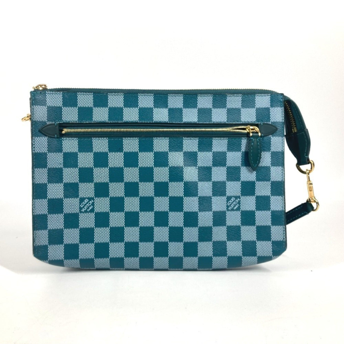 Louis Vuitton Cyan Green Pvc Leather Clutch Bag Shoulder Bag ( ) - Product Image 2