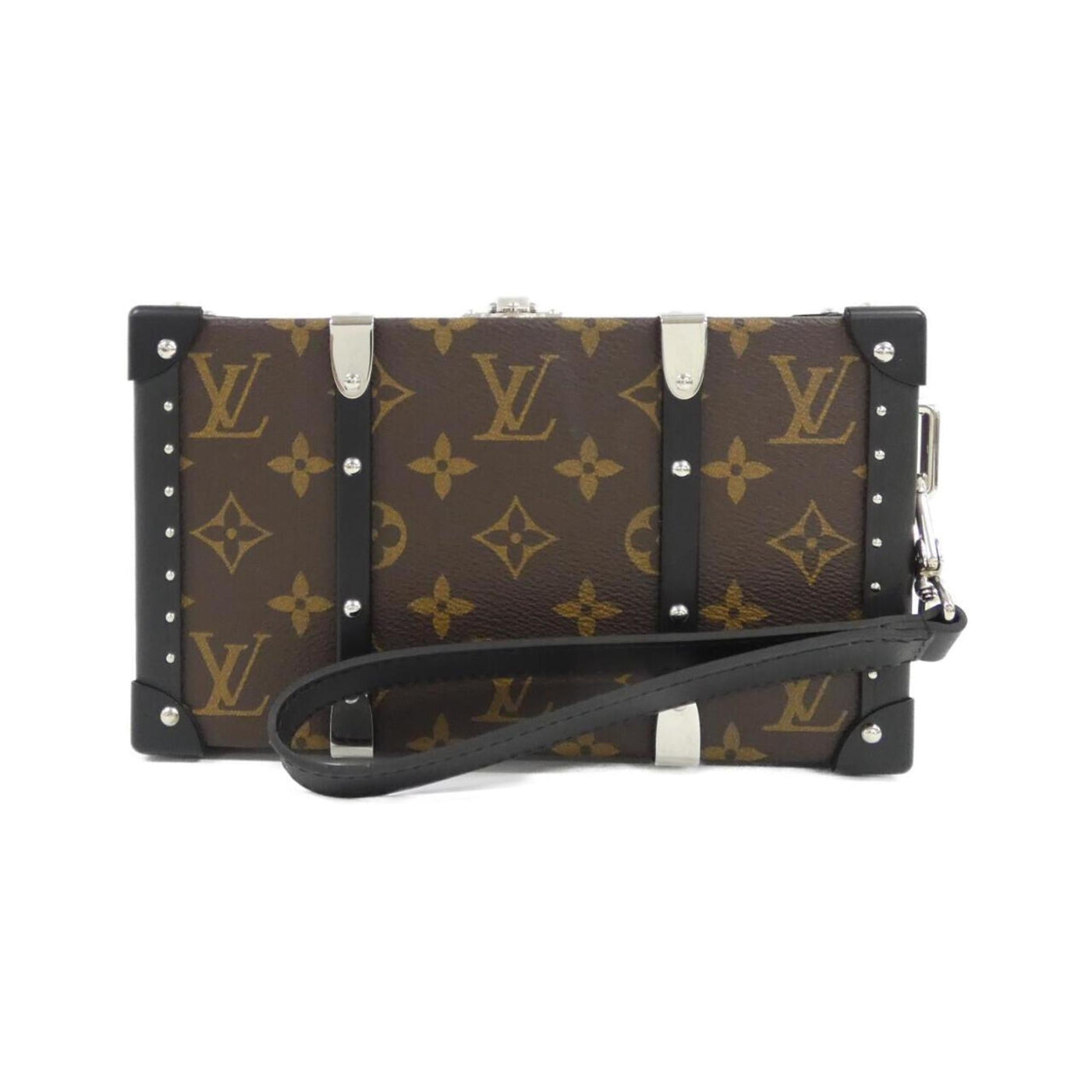 Louis Vuitton Monogram Macassar Marron Coated Canvas Clutch Bag ( ) | Studio Nafay
