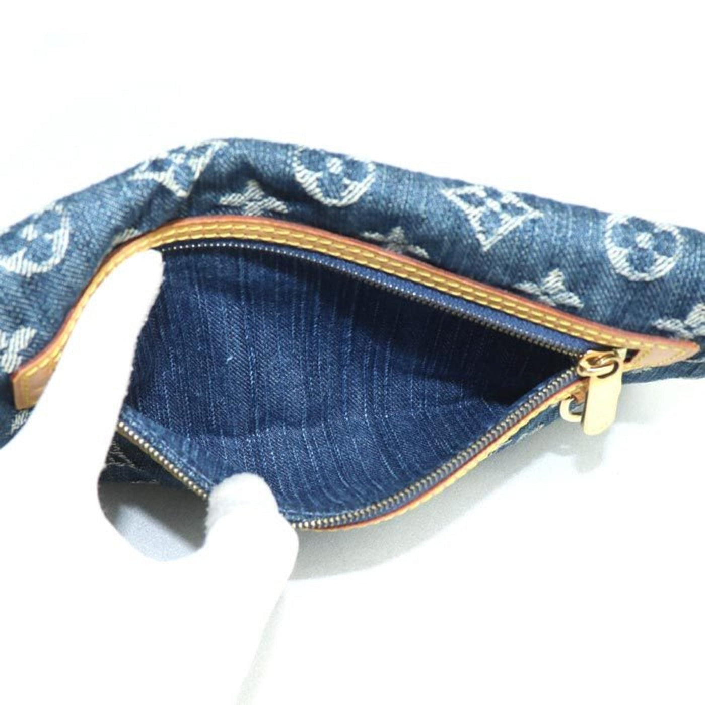 Louis Vuitton Blue Monogram Denim Clutch Bag Pochette Pouch ( ) - Product Image 4