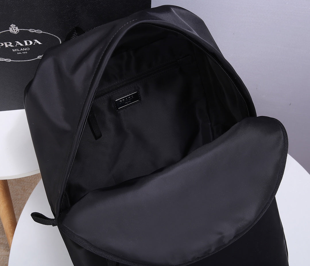 PRA BACKPACK 39 IN BLACK RE-NYLON AND SAFFIANO LEATHER - Product Image 5