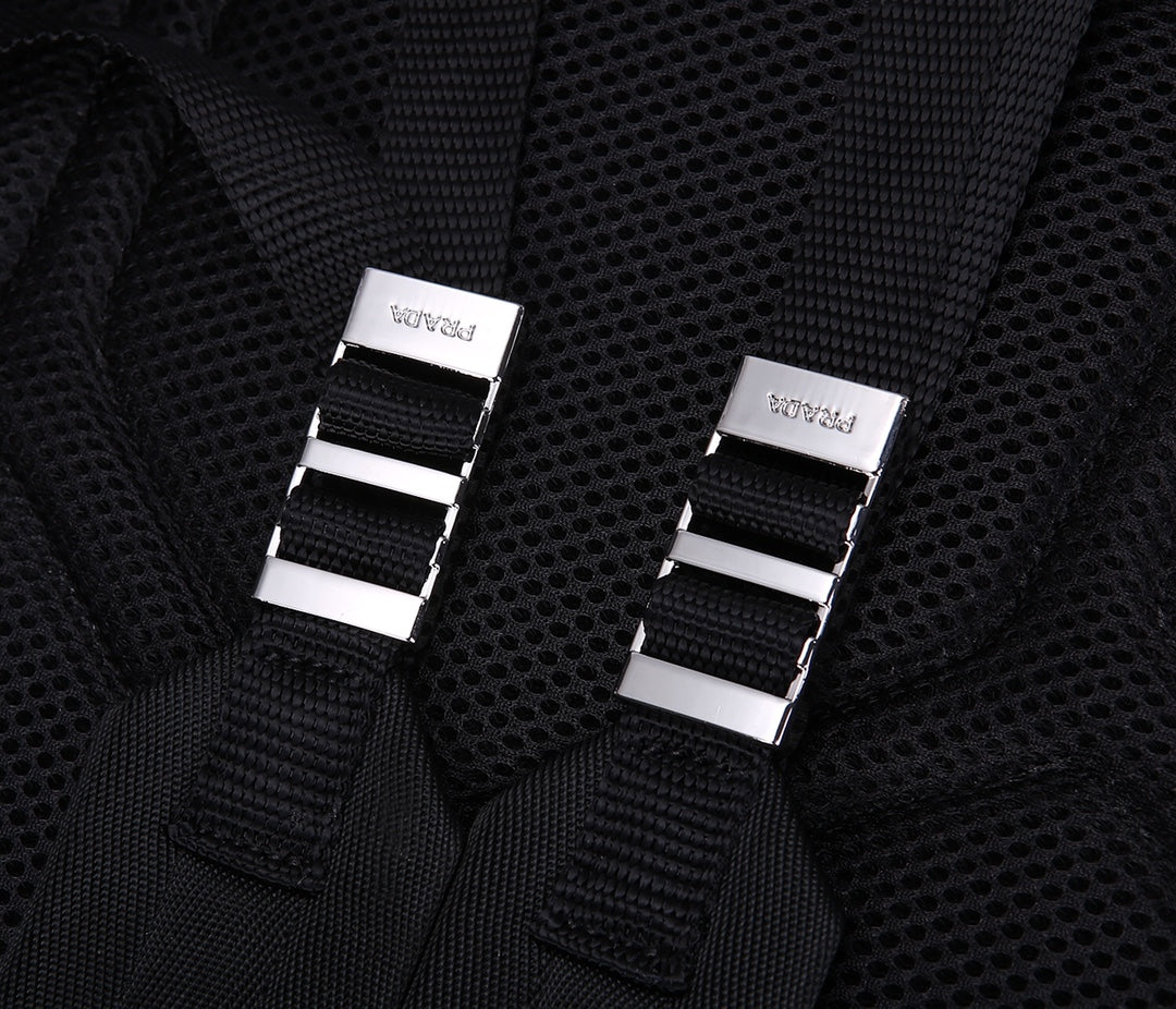 PRA BACKPACK 39 IN BLACK RE-NYLON AND SAFFIANO LEATHER - Product Image 6