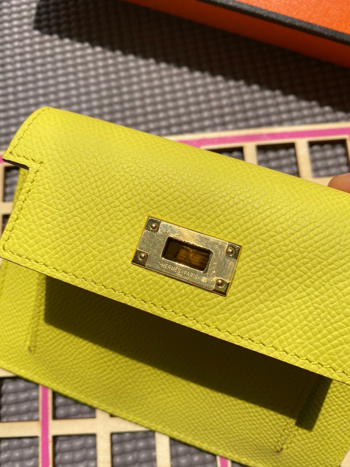 HM Kelly Pocket 13.5 Lime Epsom Ghw - Product Image 5
