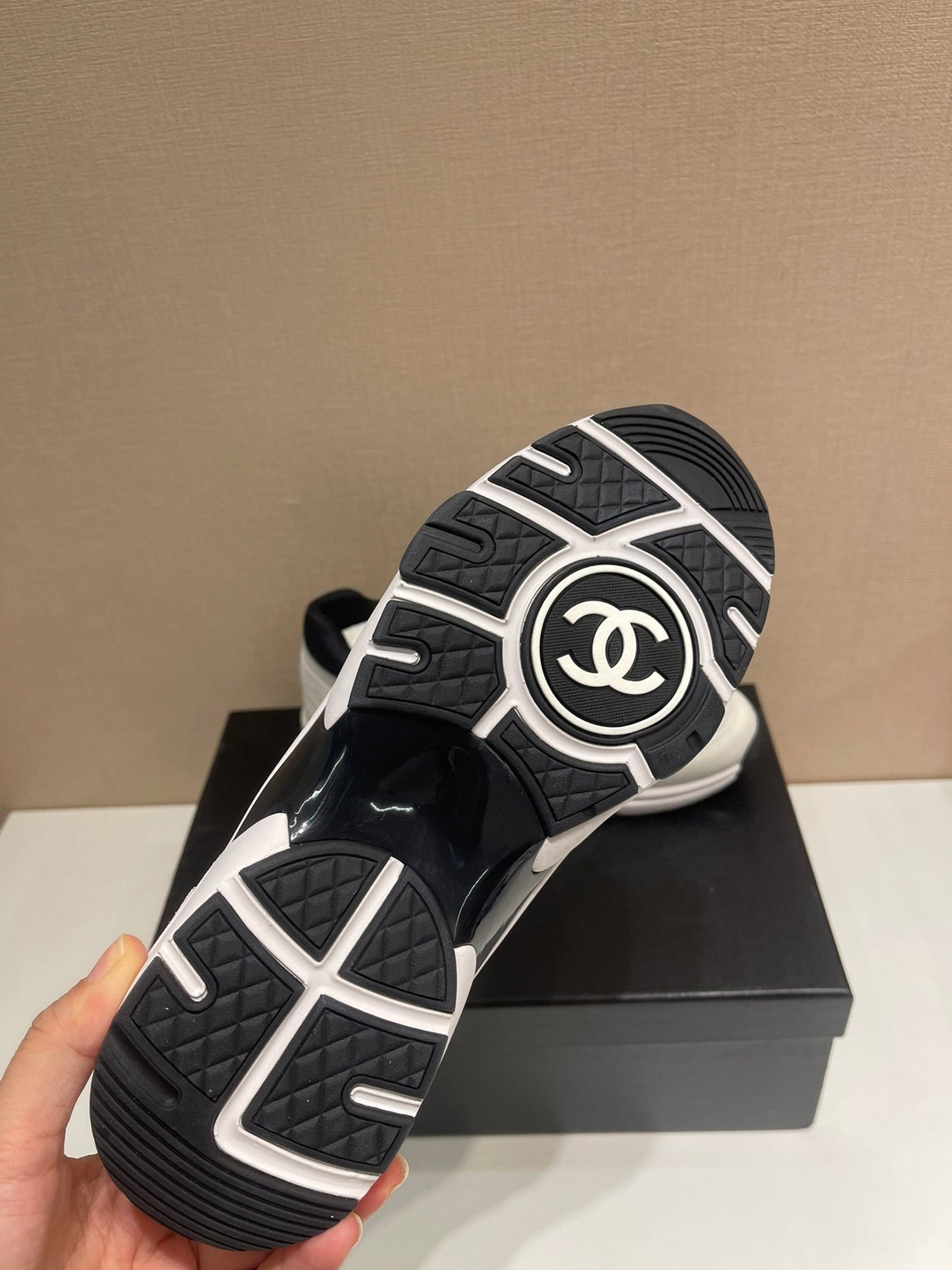 CC Sneaker White Calfskin Grey Suede - Product Image 3