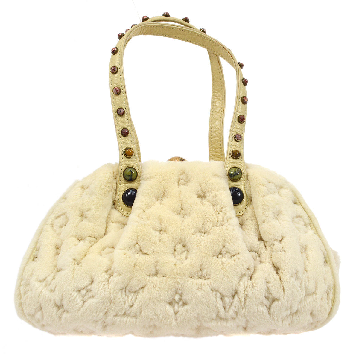 LOUIS VUITTON Cabochon Demi Lune Cream MINK