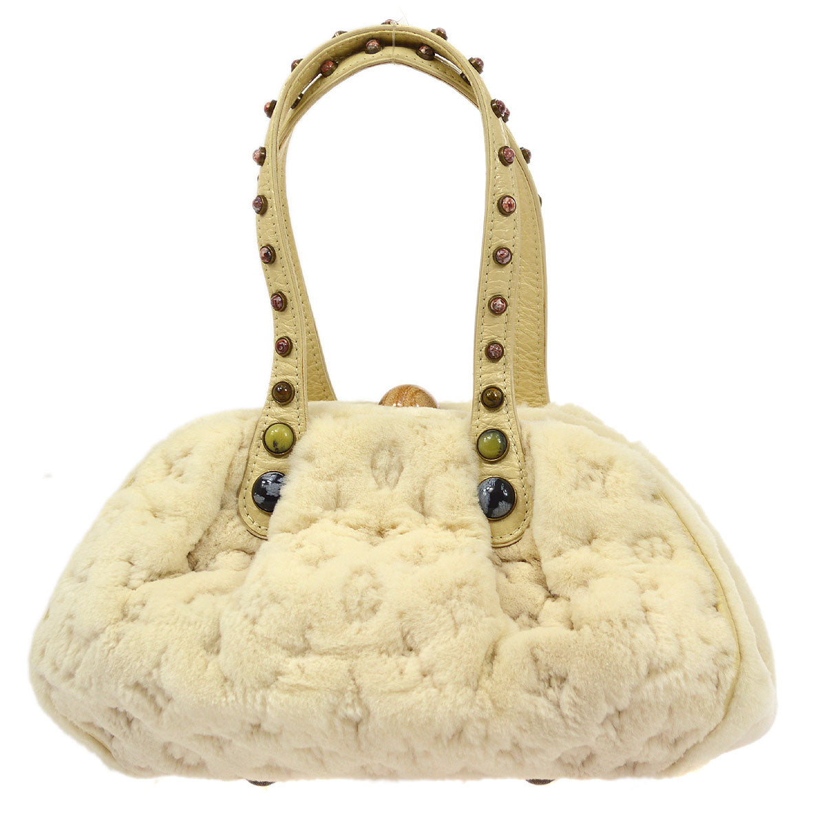 LOUIS VUITTON Cabochon Demi Lune Cream MINK