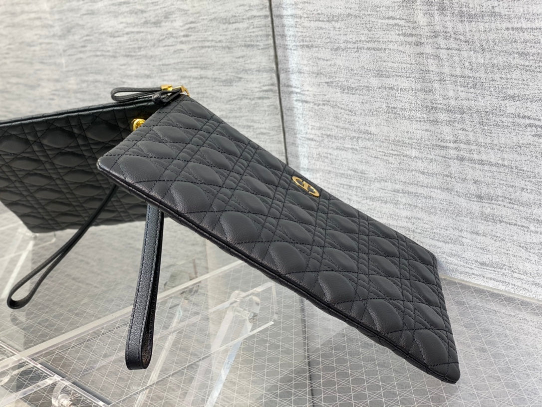 cd large caro daily black calfskin pouch - Product Image 2