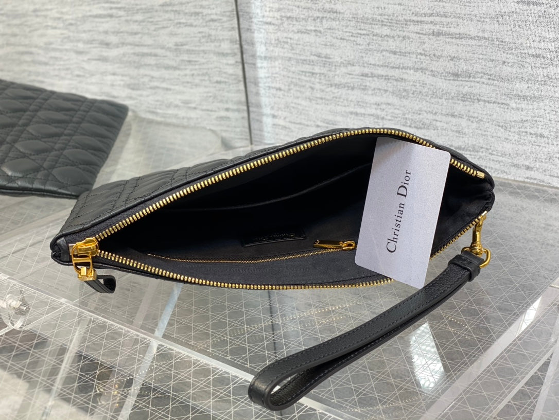 cd large caro daily black calfskin pouch - Product Image 8