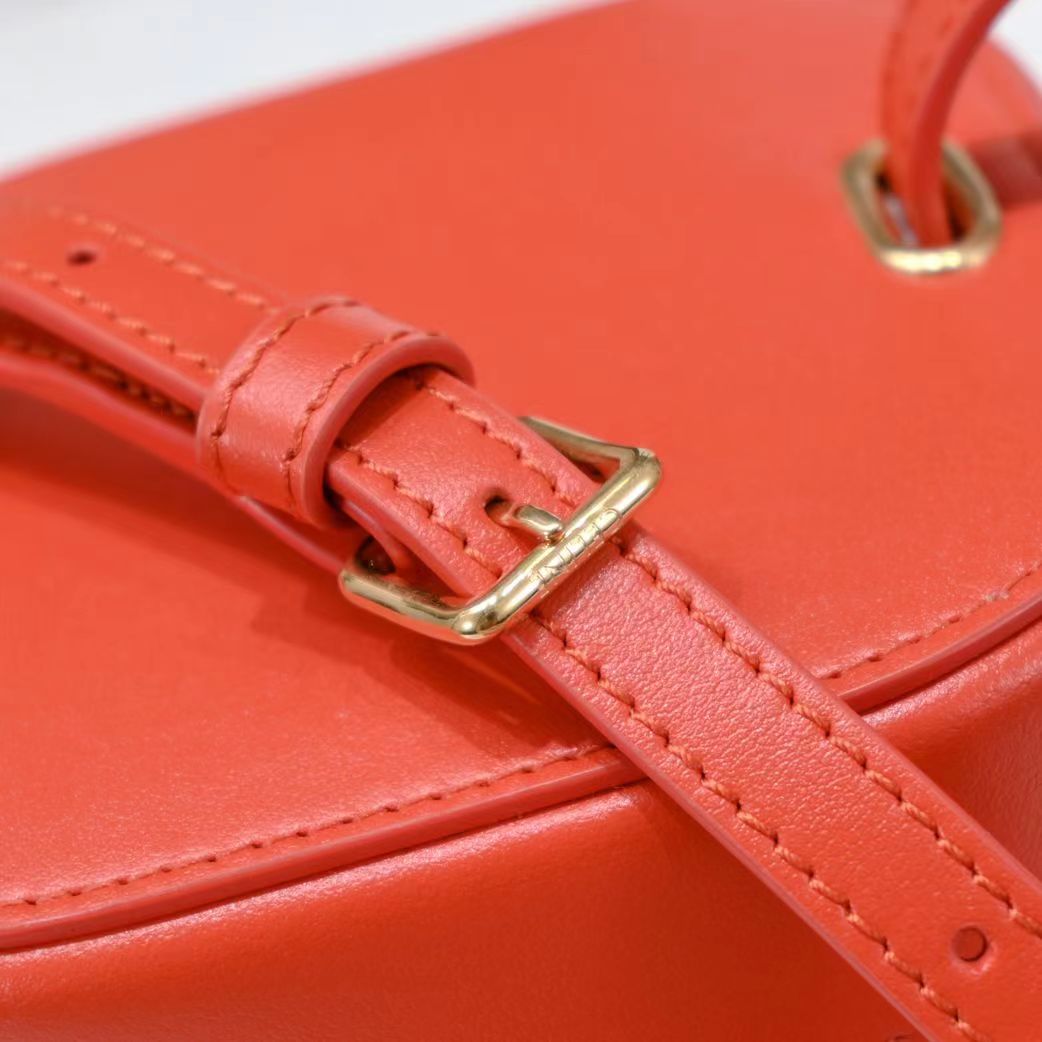 SQUARE BOX CROSSBODY BAG 11 FIRE ORANGE CALFSKIN - Product Image 7