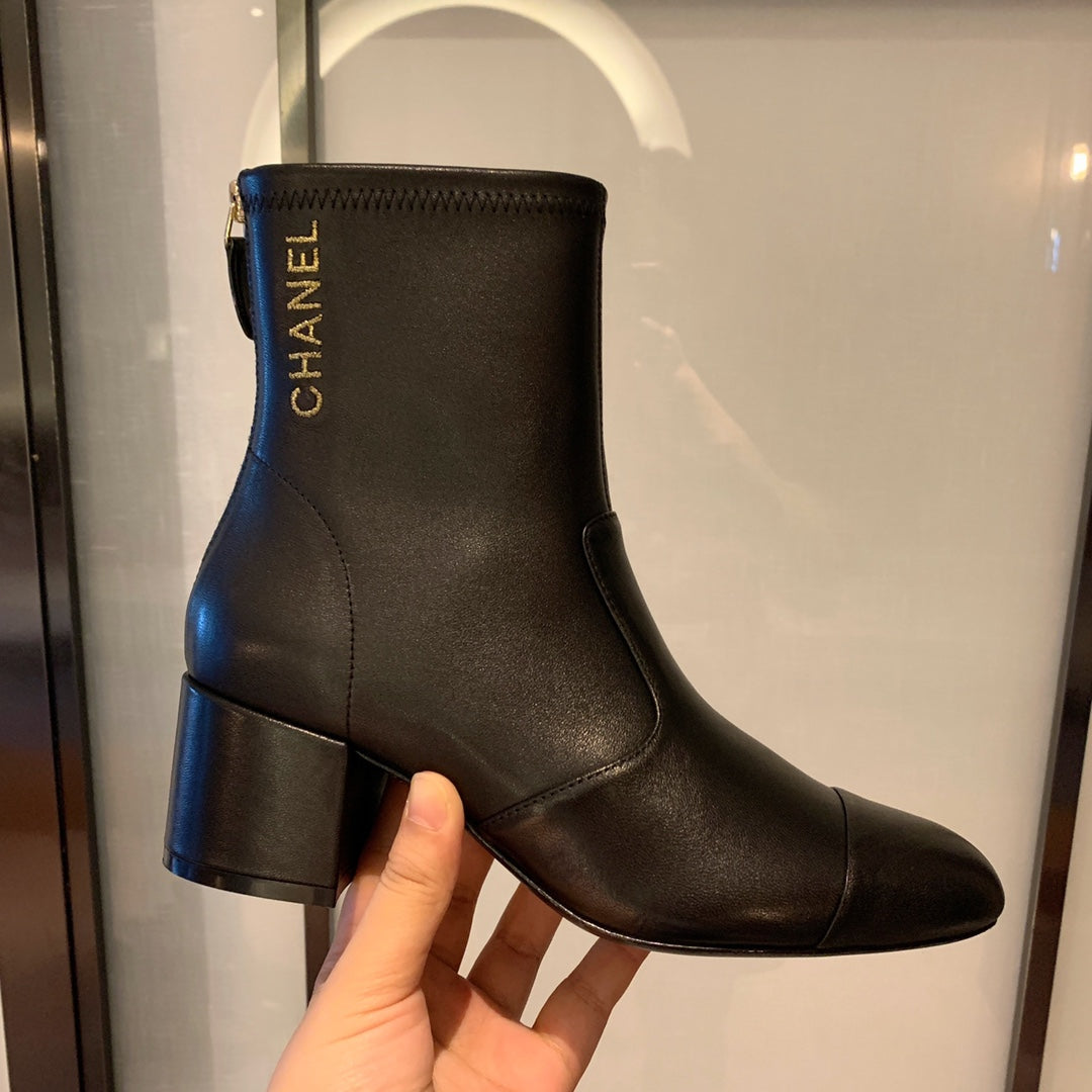 CC Short Boots 50mm In Black Lambskin 940078 - Product Image 3