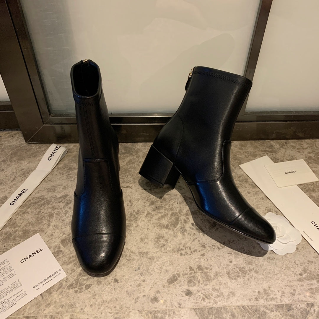 CC Short Boots 50mm In Black Lambskin 940078 - Product Image 5
