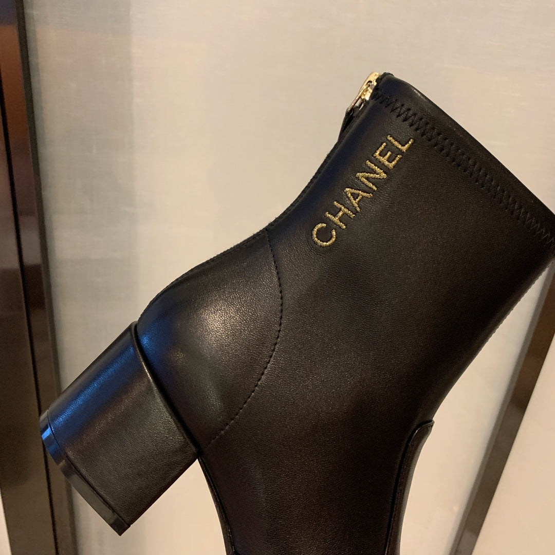 CC Short Boots 50mm In Black Lambskin 940078 - Product Image 6