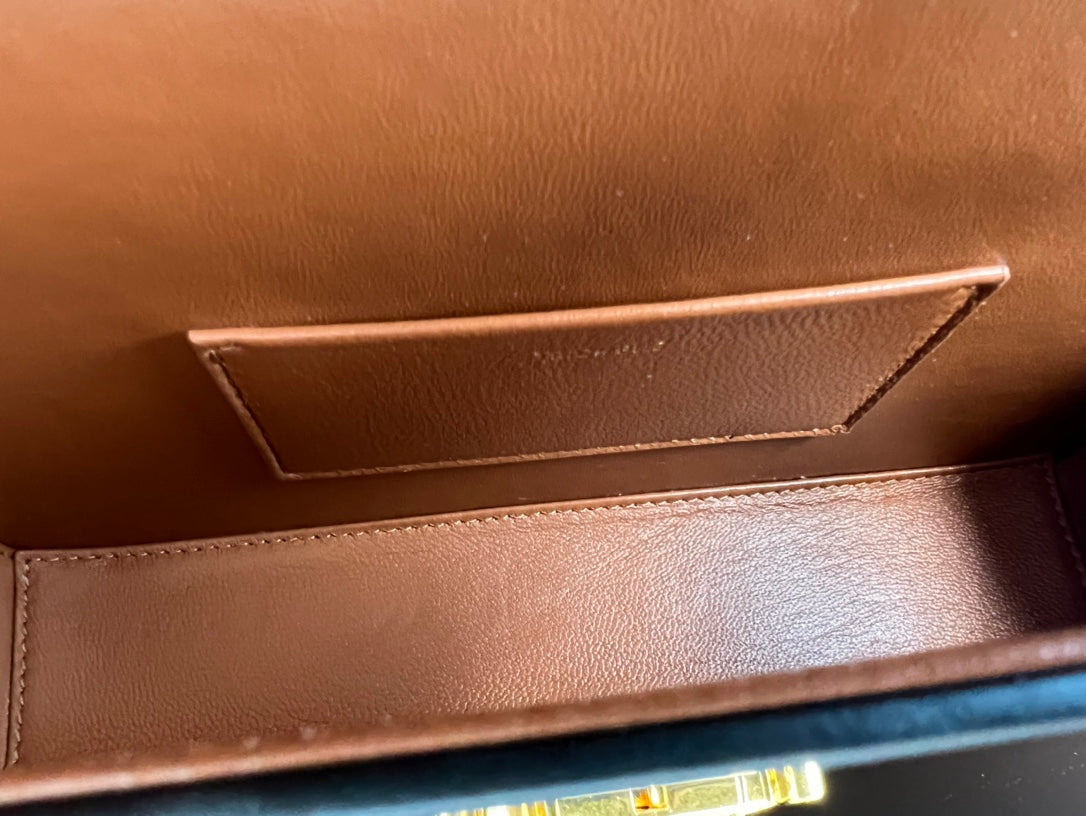 BOX TRIPHOME 22 CINNAMON BROWN CALFSKIN BAG - Product Image 3
