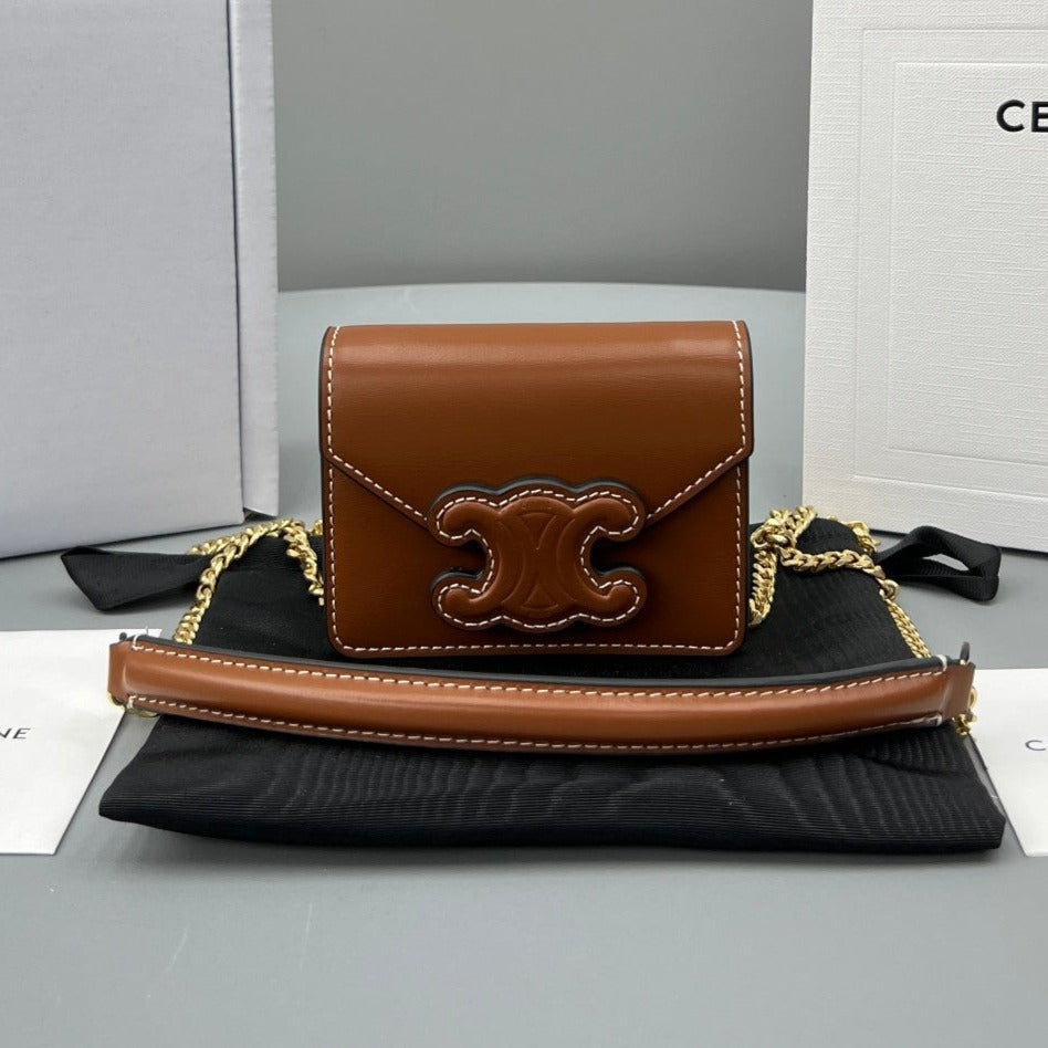 CUIR TRIPHOME 11 CINNAMON BROWN CALFSKIN | Studio Nafay