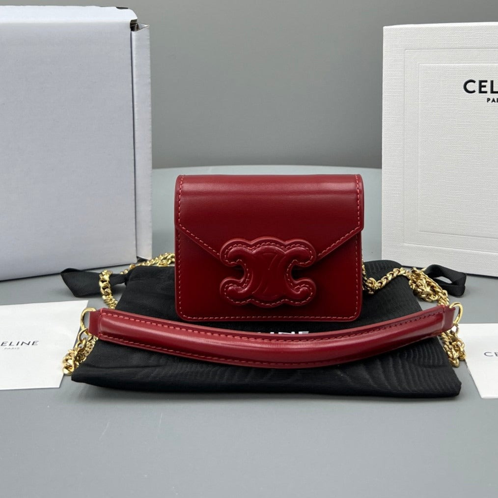 CUIR TRIPHOME 11 CHERRY RED CALFSKIN | Studio Nafay
