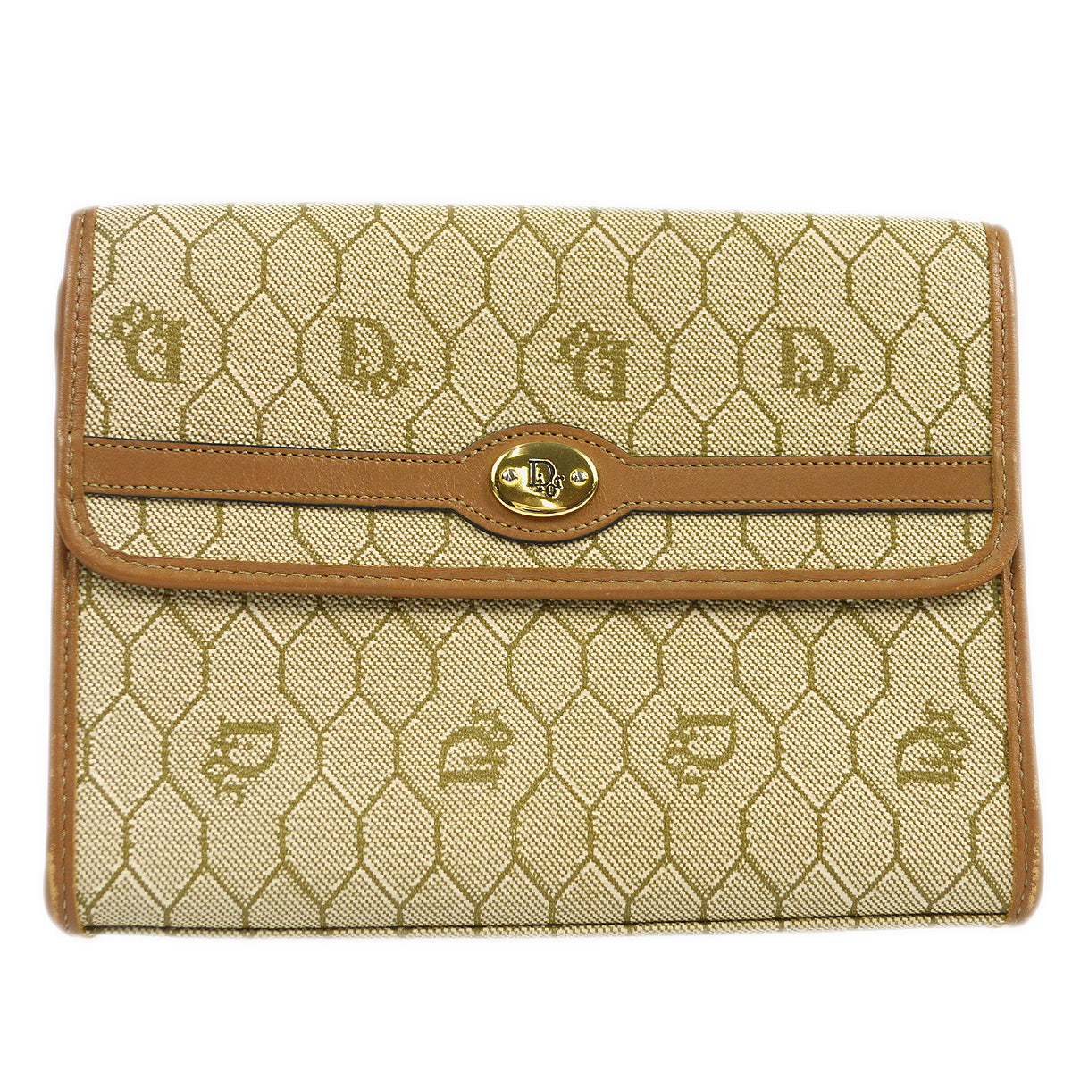 Christian Dior 1980s Honeycomb Clutch Bag Beige | Studio Nafay