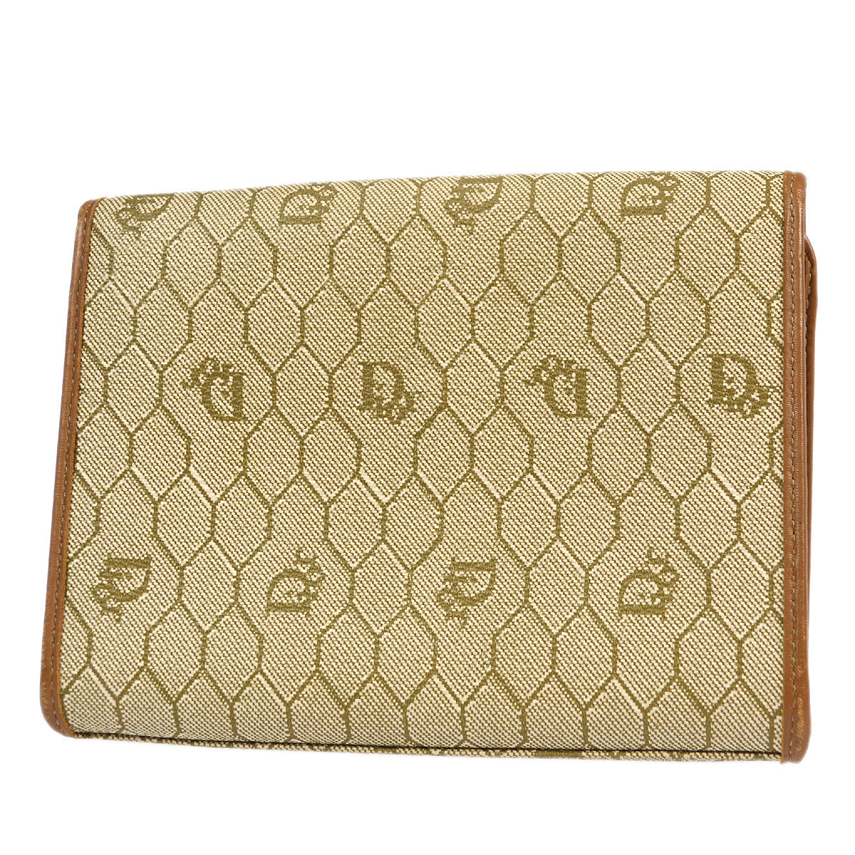 Christian Dior 1980s Honeycomb Clutch Bag Beige - Product Image 2