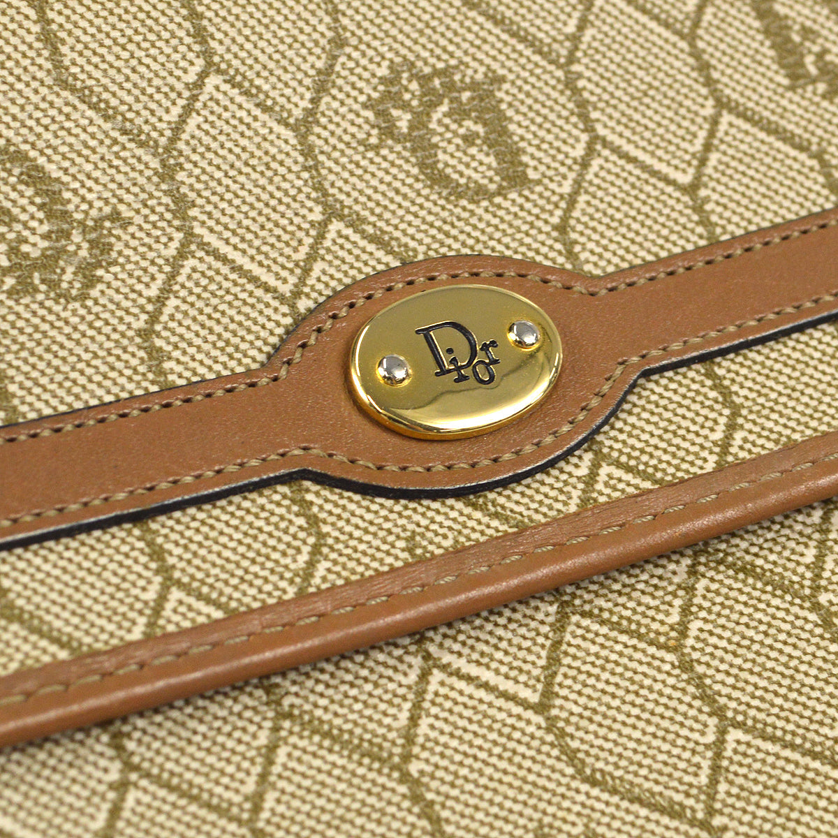 Christian Dior 1980s Honeycomb Clutch Bag Beige - Product Image 4
