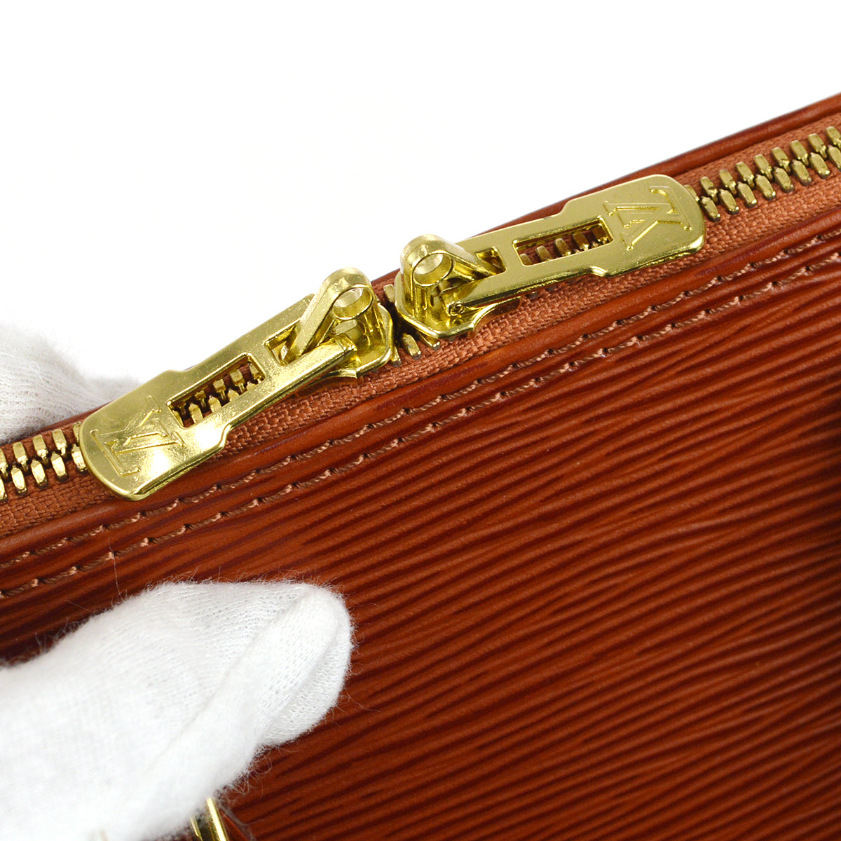 Louis Vuitton Alma Handbag Brown Epi