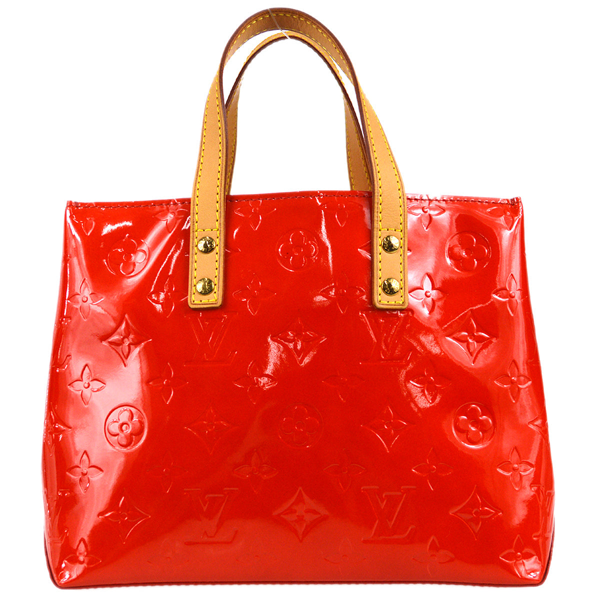 Louis Vuitton Vernis Reade PM Tote Handbag Red in Red