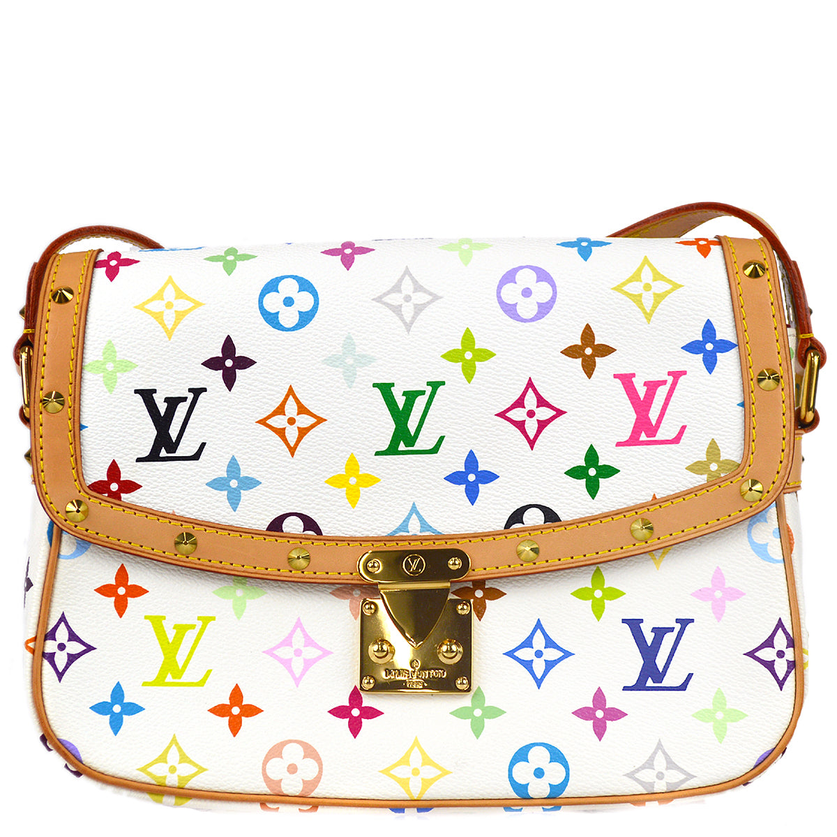 Louis Vuitton Sologne Monogram Multicolor White in White