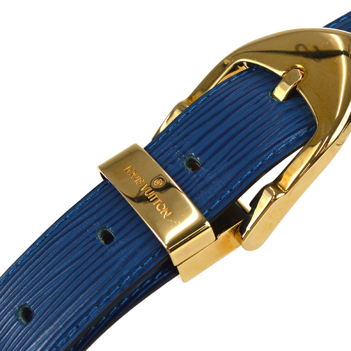 Louis Vuitton Blue Epi Ceinture Classic Buckle Belt #110/44