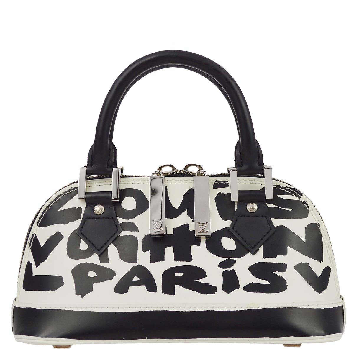 Louis Vuitton Black Graffiti Alma PM Handbag