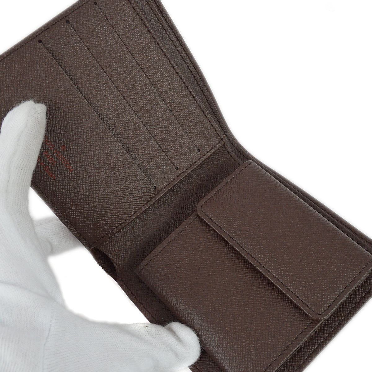 Louis Vuitton Damier Porte Billet Cartes Credit Monnaie Wallet in Brown