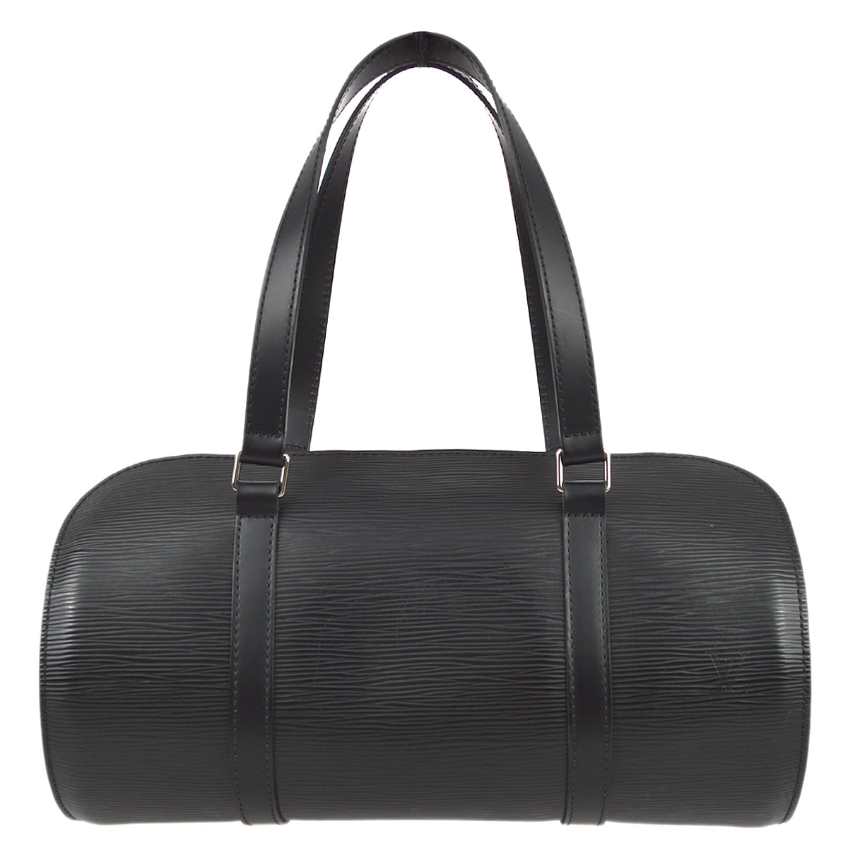 Louis Vuitton Black Epi Soufflot Handbag in Black