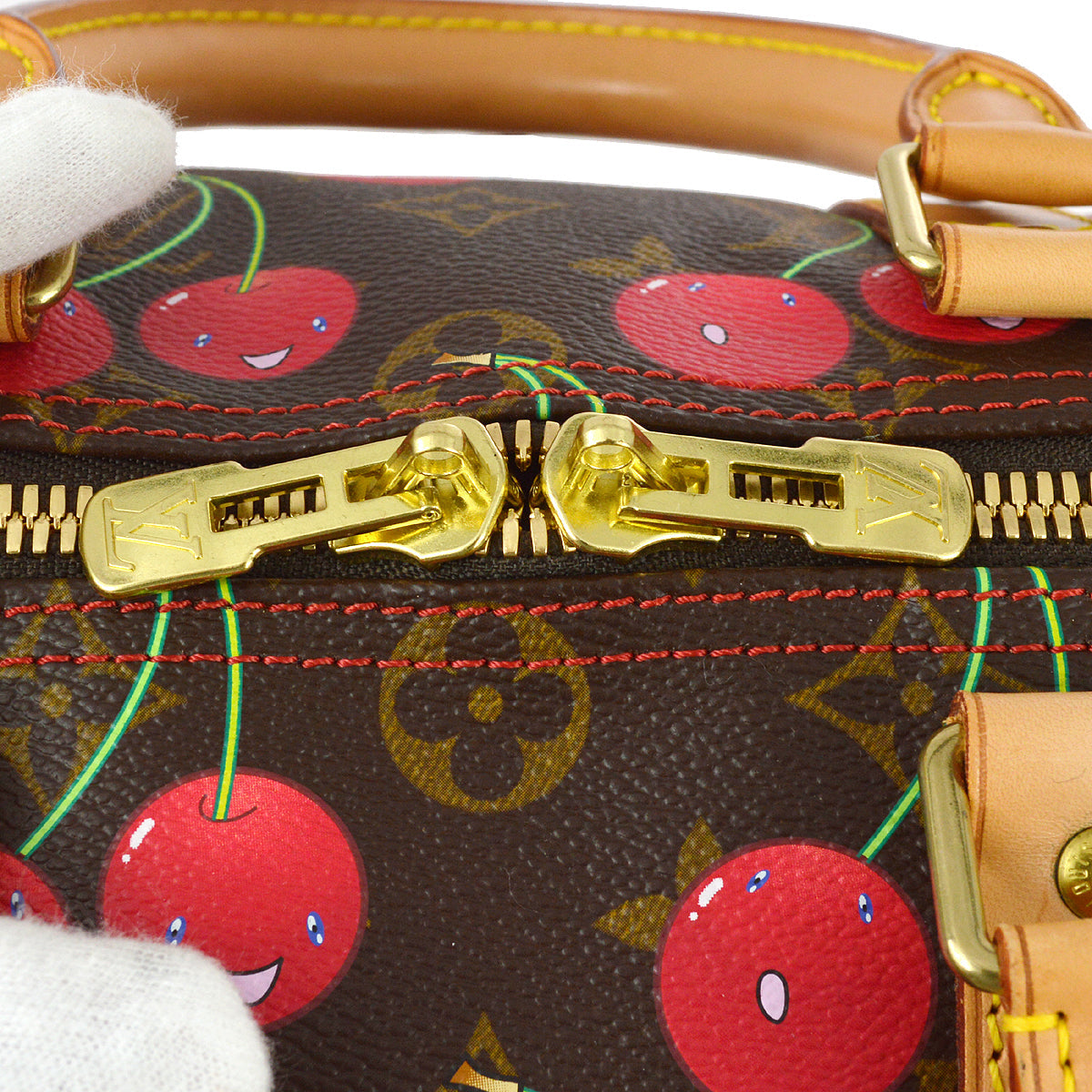 Louis Vuitton * Monogram Cherry Keepall 45