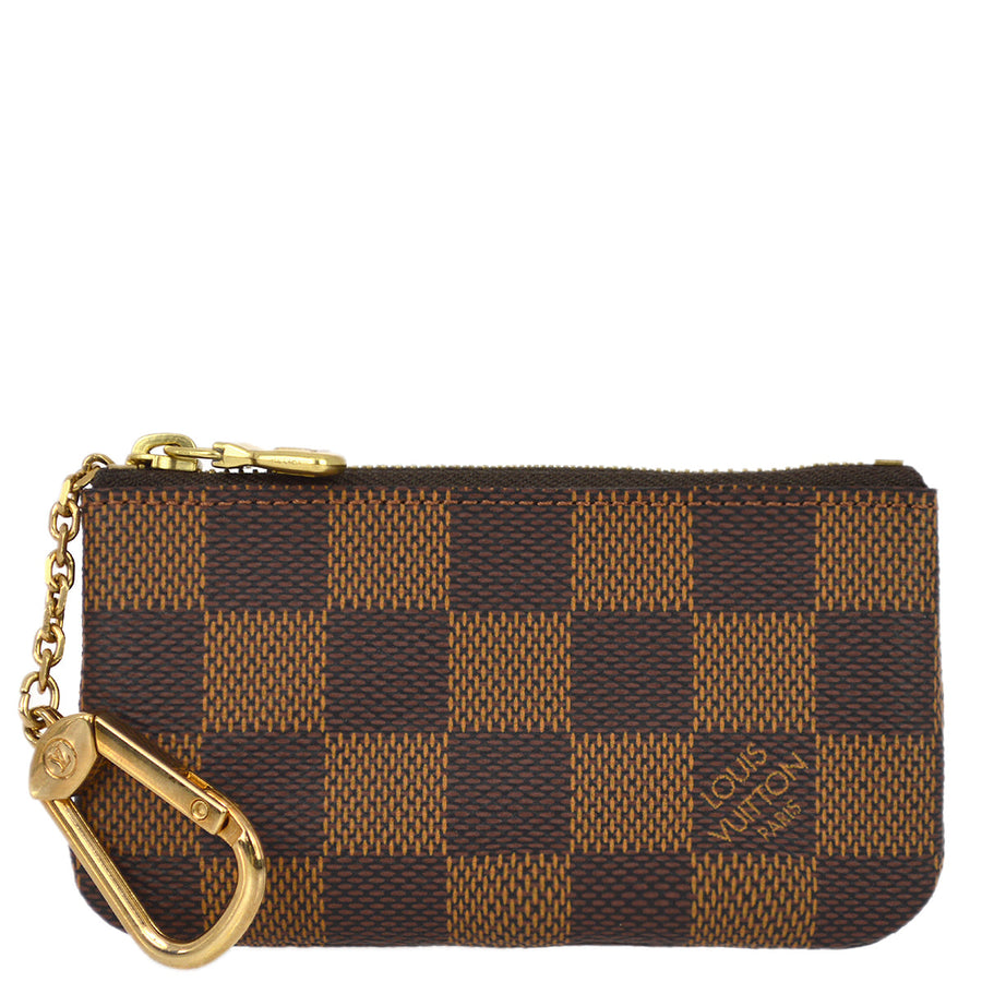 Louis Vuitton Damier Pochette Cles Coin Case Wallet Purse in Brown