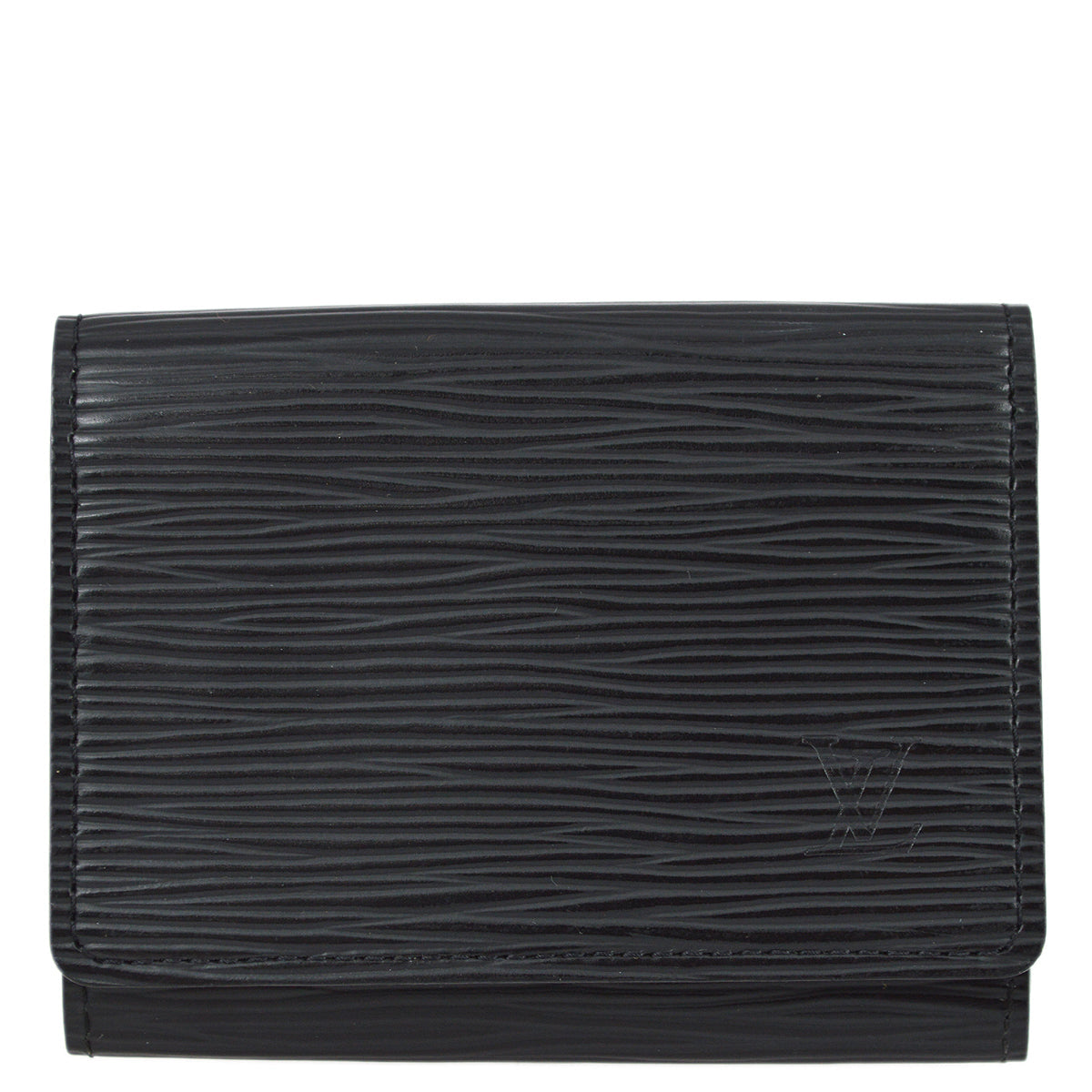 Louis Vuitton Black Epi Enveloppe Carte De Visite in Black