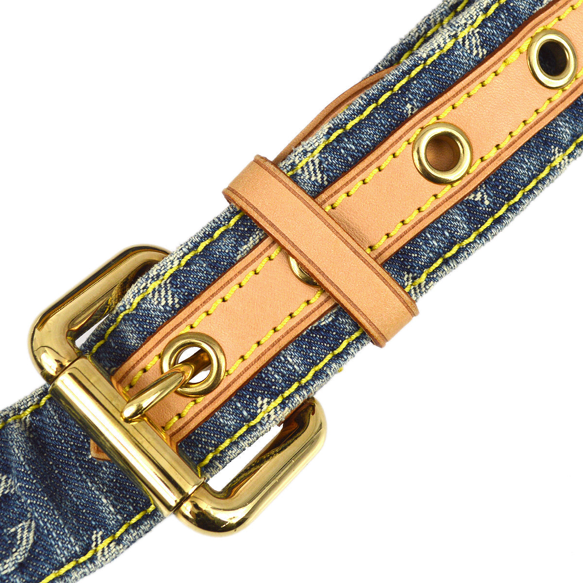 Louis Vuitton Blue Monogram Denim Bum Bag Waist Pouch in Blue
