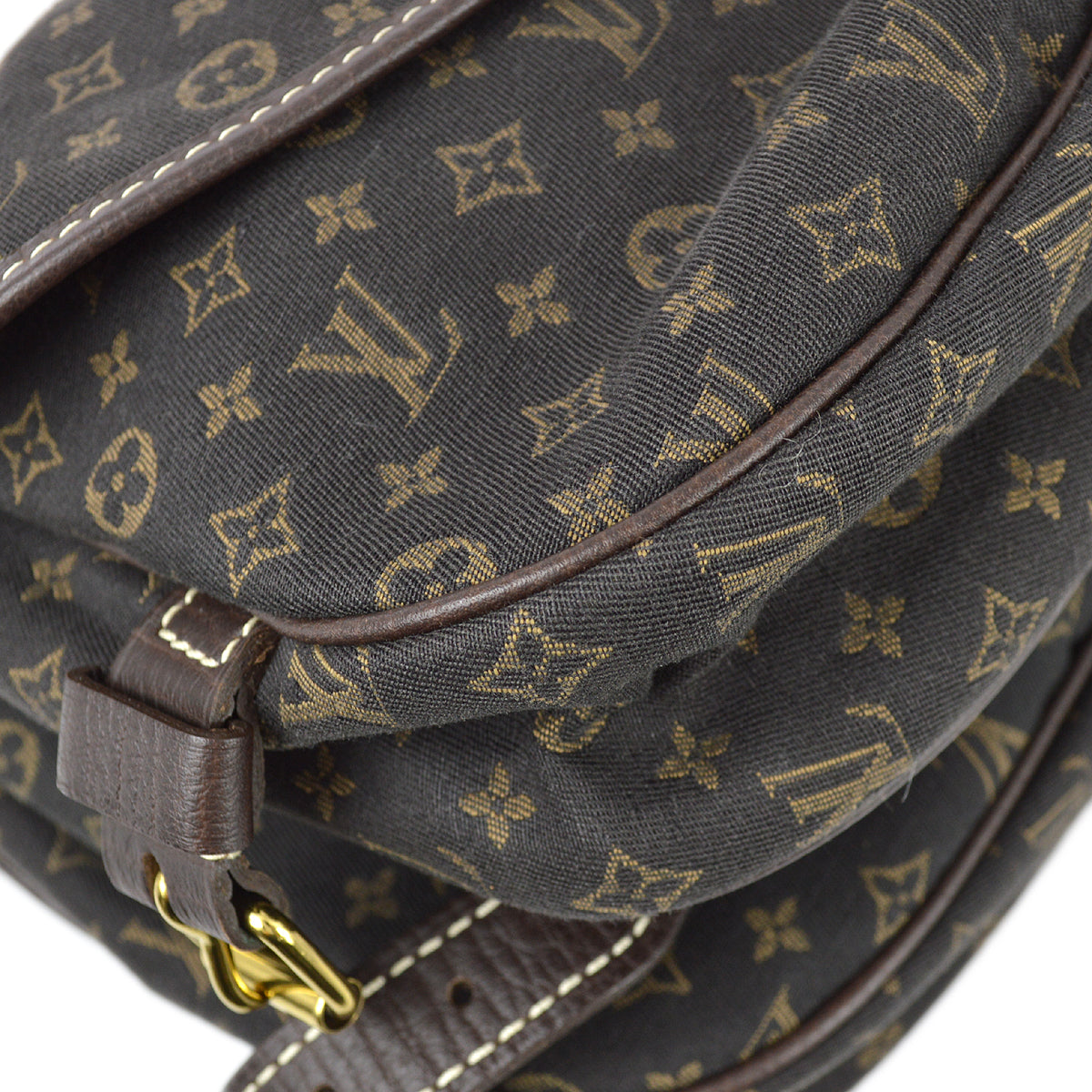 Louis Vuitton Monogram Mini Lin Saumur 30 Shoulder Bag in Ebene