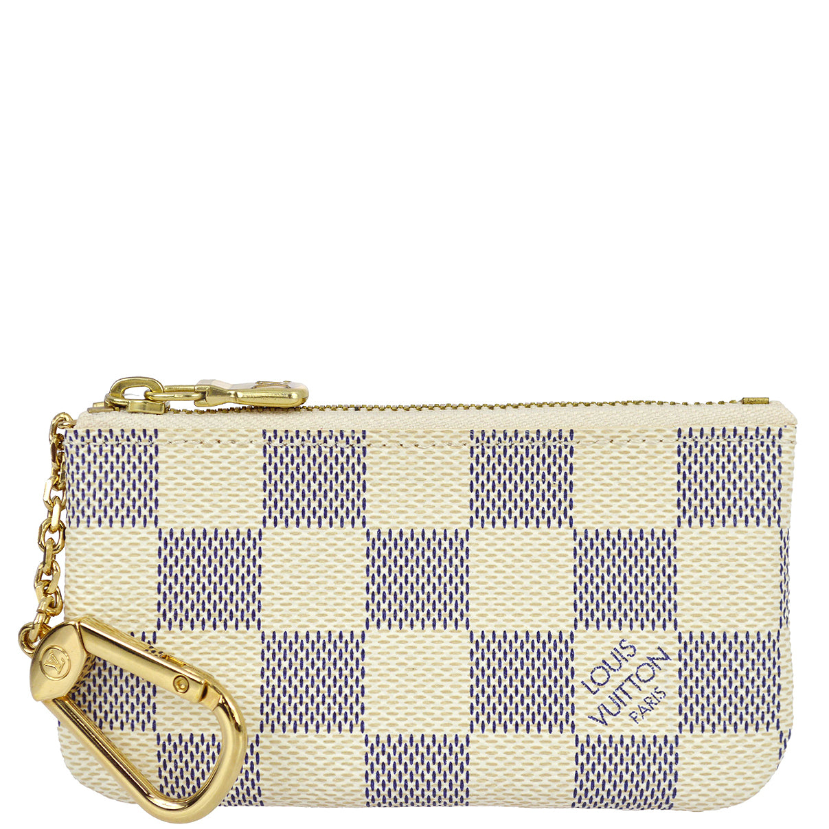 Louis Vuitton 2008 Damier Azur Pochette Cles Coin Case Wallet N62659