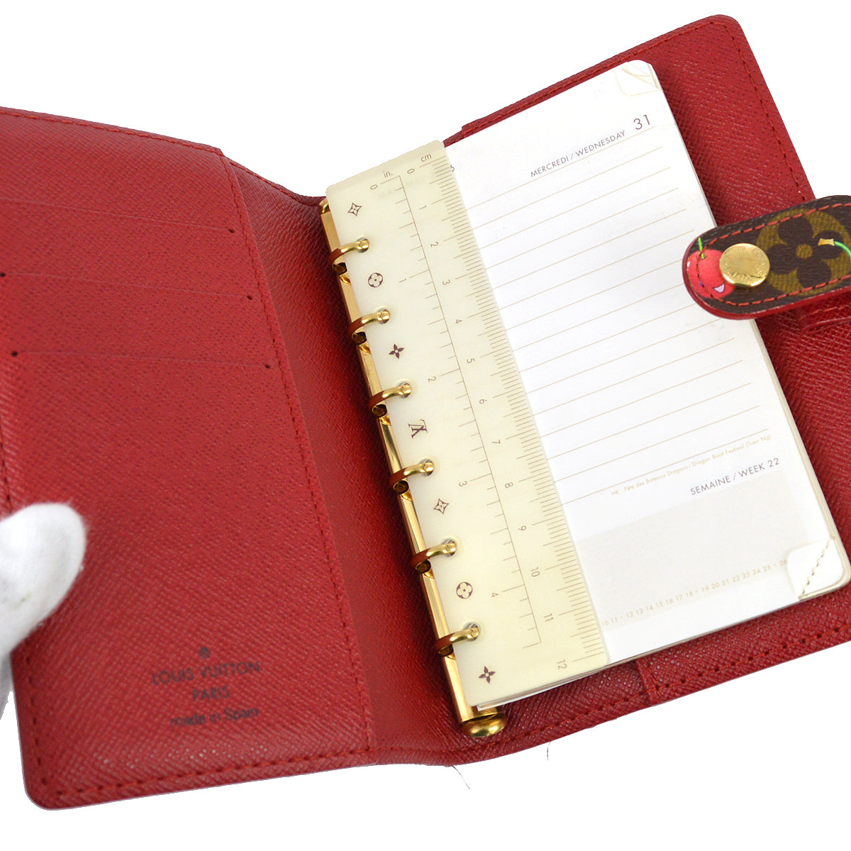 Louis Vuitton Cherry Agenda PM Note Book Cover Small Good
