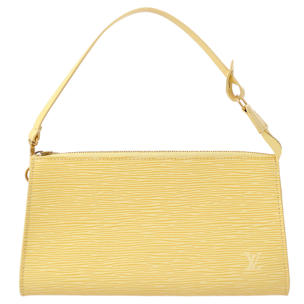 Louis Vuitton Ivory Epi Pochette Pouch Handbag