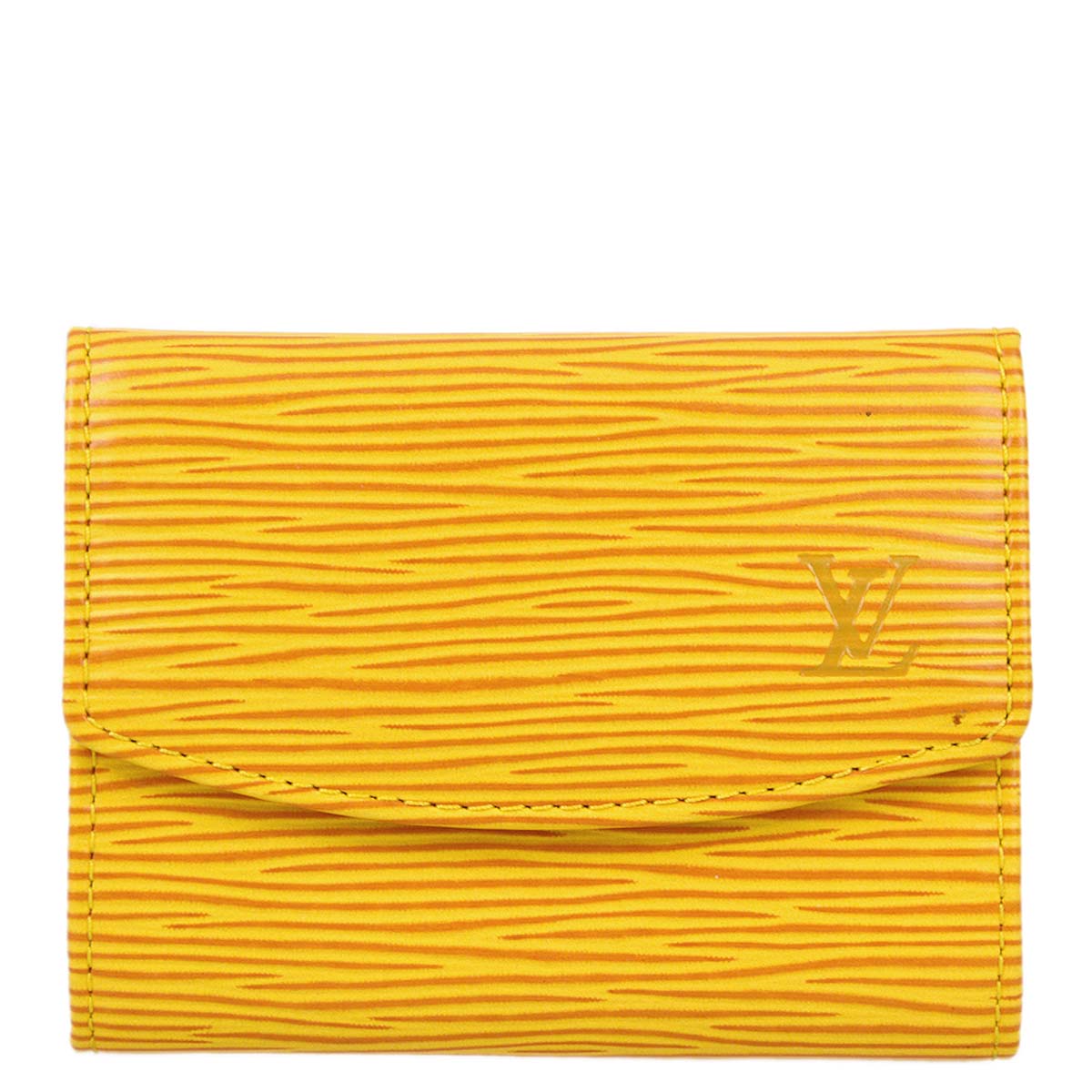 Louis Vuitton Yellow Epi Porte Mannaie Simple Coin Purse Wallet