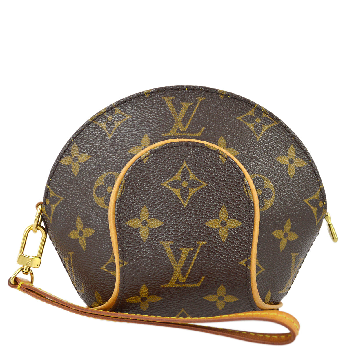 Louis Vuitton Monogram Mini Ellipse Pouch Bag in Brown