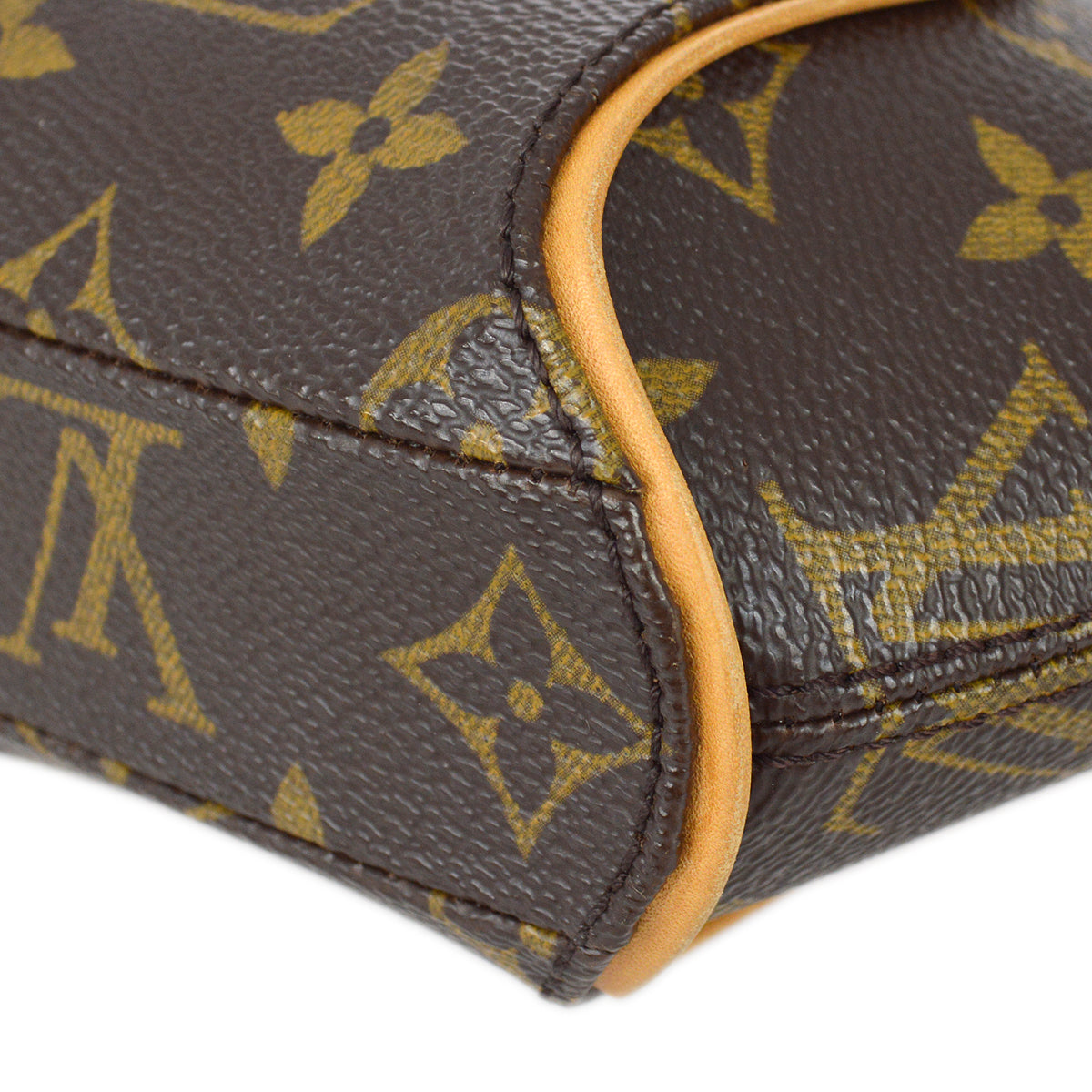 Louis Vuitton Monogram Mini Ellipse Pouch Bag in Brown