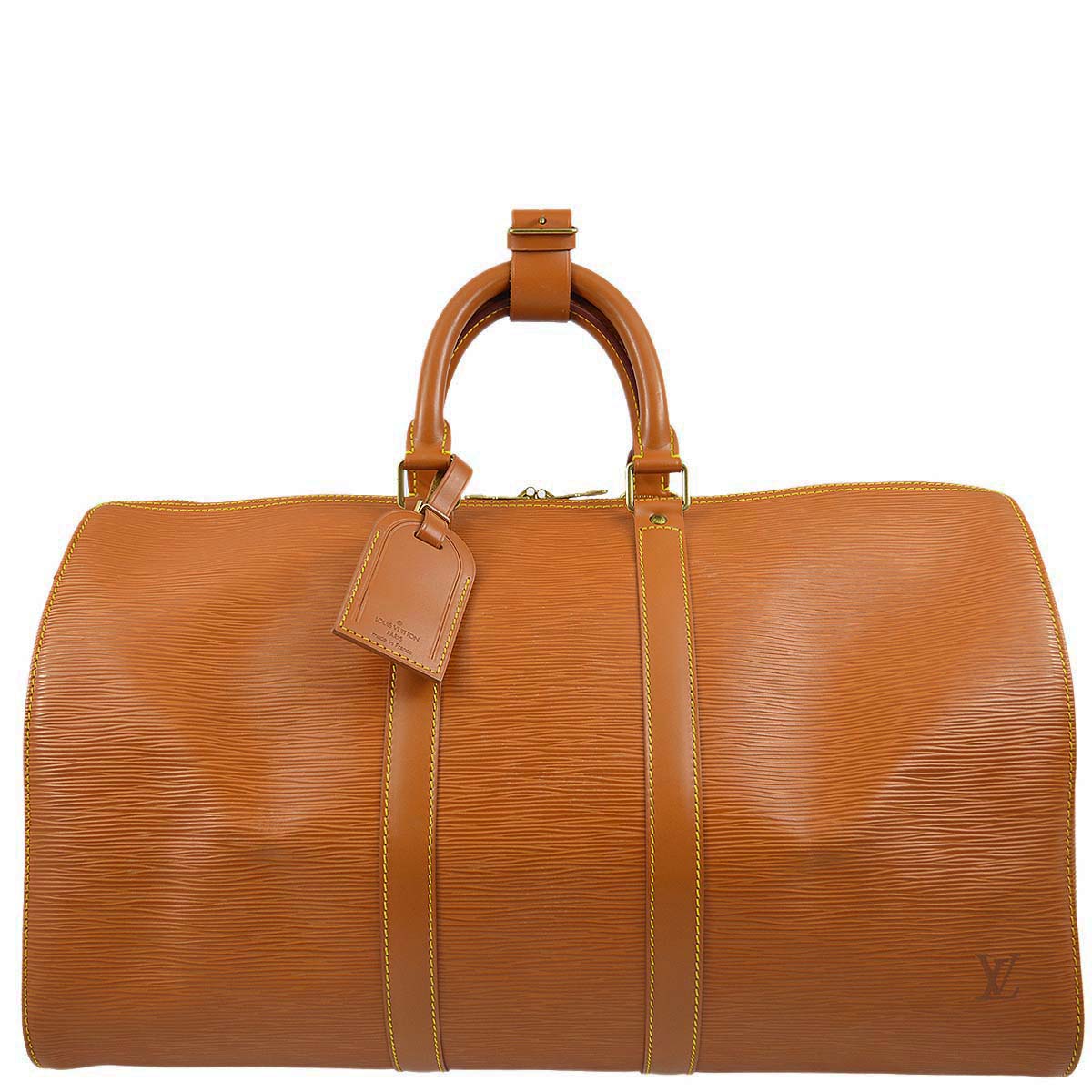 Louis Vuitton Brown Epi Keepall 45 Travel Duffle Handbag
