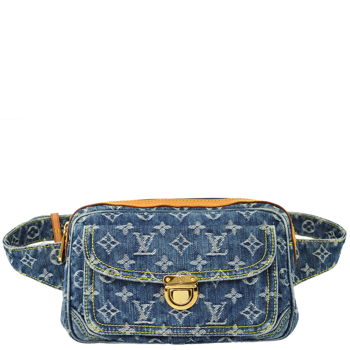 Louis Vuitton Monogram Denim Bum Bag Waist Pouch in Blue