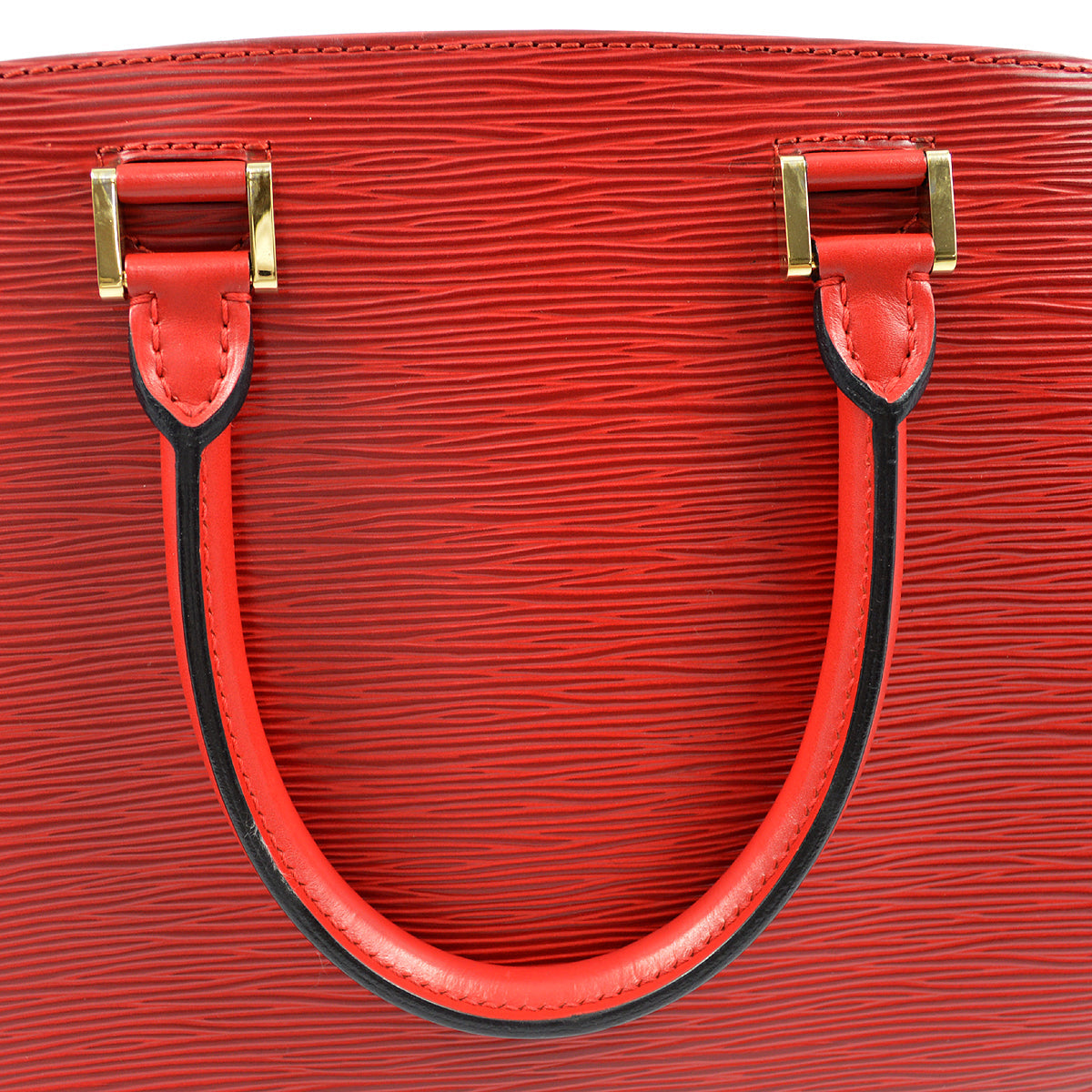 Louis Vuitton Red Epi Pont Neuf Handbag